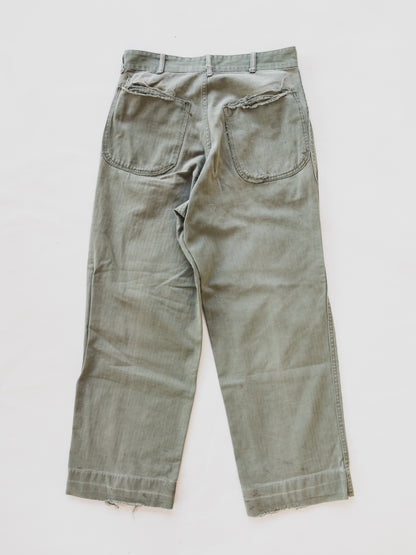 1940's Patched HBT Pants - 31x28