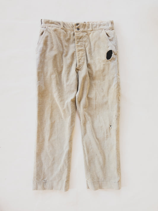 1930's Faded Corduroy Pants - 33x28