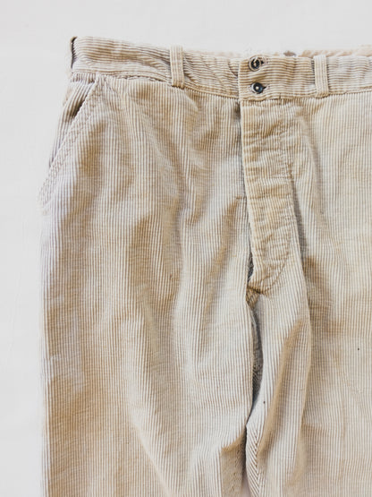 1930's Faded Corduroy Pants - 33x28
