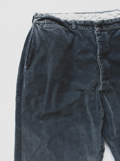 1940's Faded Black Corduroy Pants - 34x26