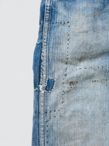 1950's Crazy Patched Cowboy Jeans - 29x35