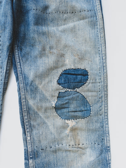1950's Crazy Patched Cowboy Jeans - 29x35