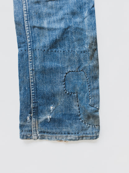 1950's Crazy Patched Cowboy Jeans - 29x35