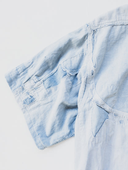 1940's Crazy Patched + Cropped Chambray - M