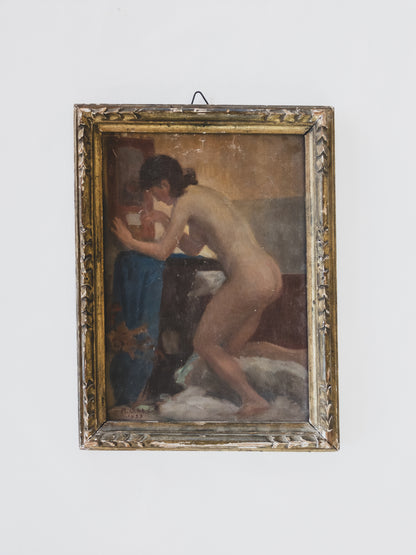 1930's Bathing Nude Oil Painting
