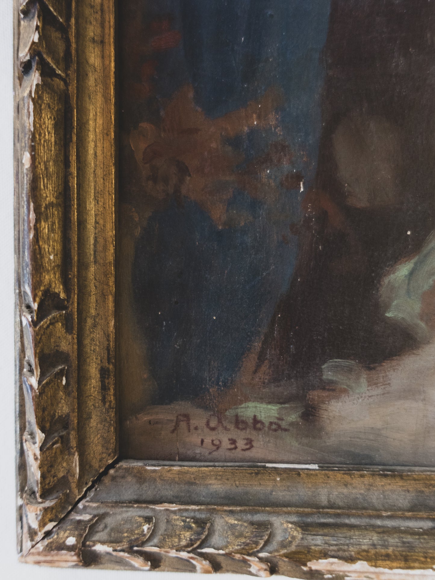 1930's Bathing Nude Oil Painting