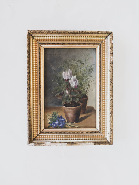 19th c. Botanical Still Life – Oil on Canvas
