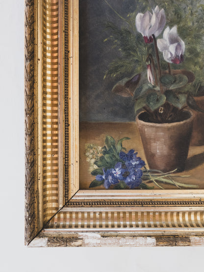 19th c. Botanical Still Life – Oil on Canvas
