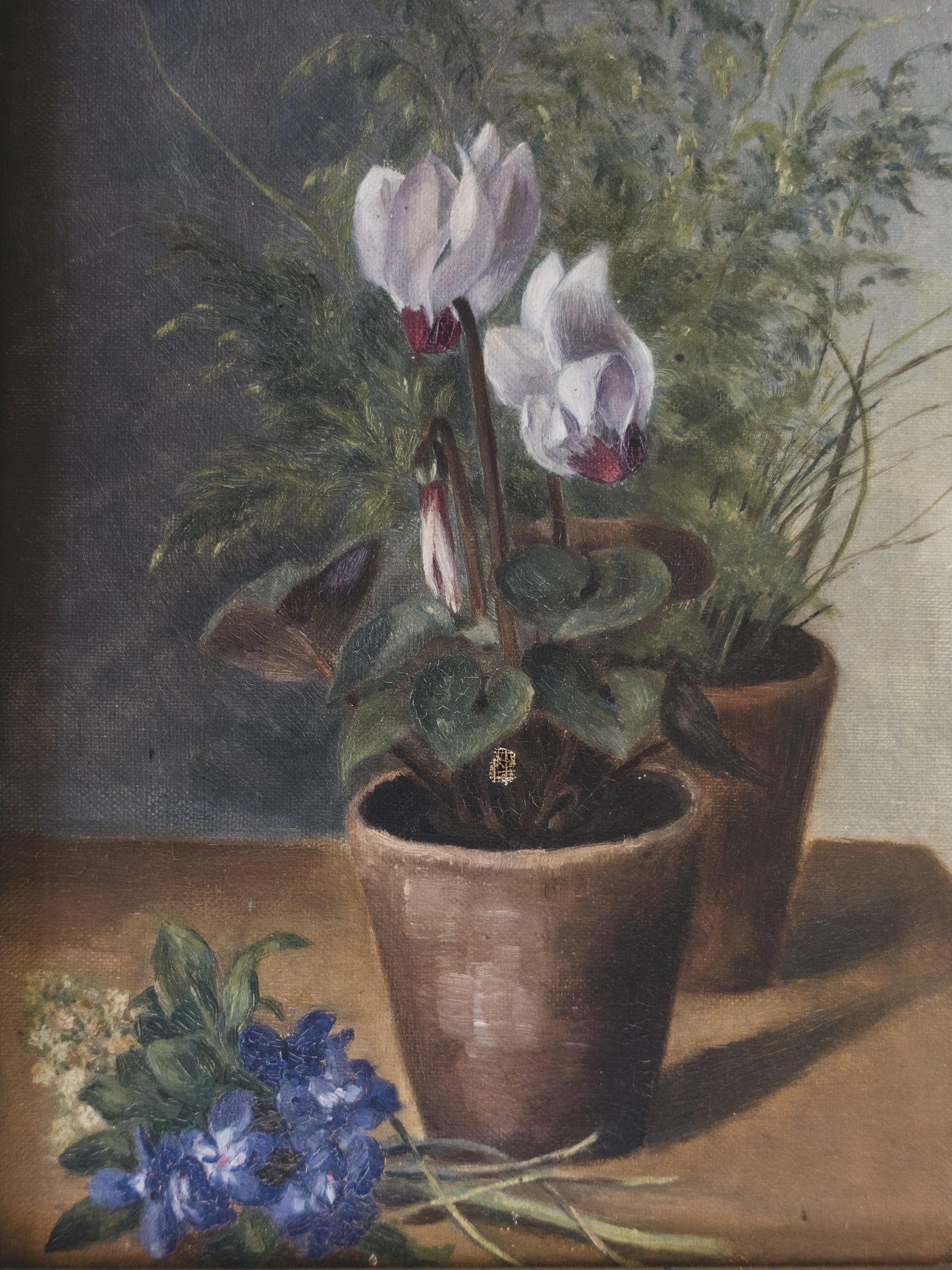 19th c. Botanical Still Life – Oil on Canvas