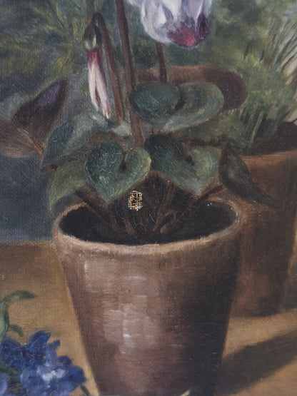 19th c. Botanical Still Life – Oil on Canvas