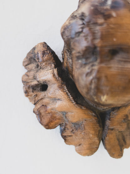 18th c. Carved Angel – Worn Smooth by Prayer and Time