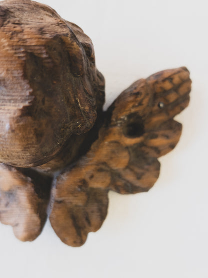 18th c. Carved Angel – Worn Smooth by Prayer and Time