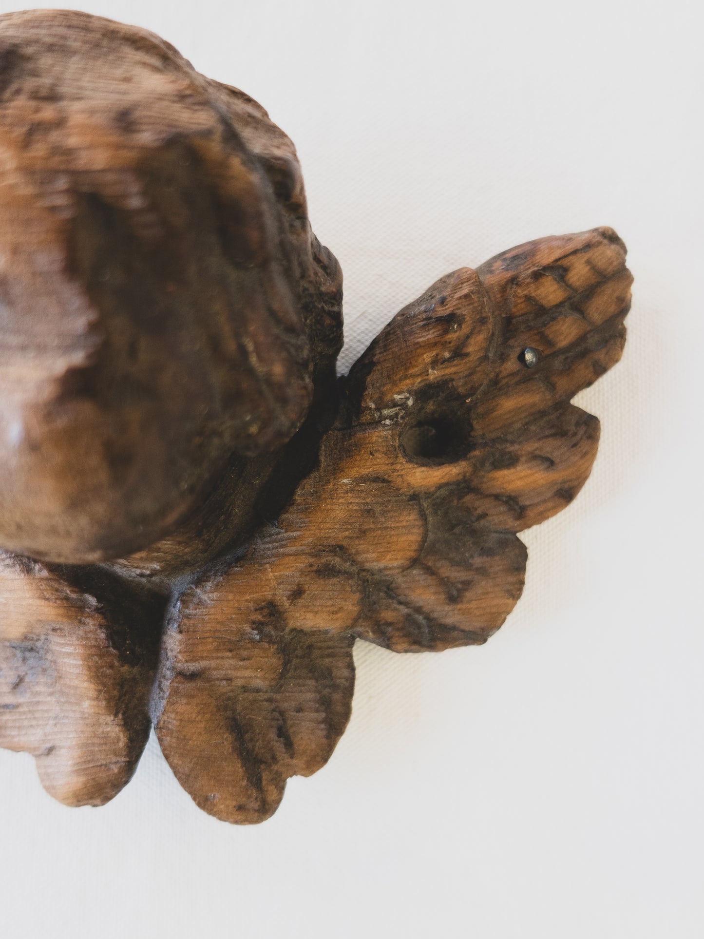 18th c. Carved Angel – Worn Smooth by Prayer and Time