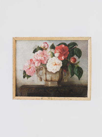 19th c. French Floral Still Life – Oil on Canvas
