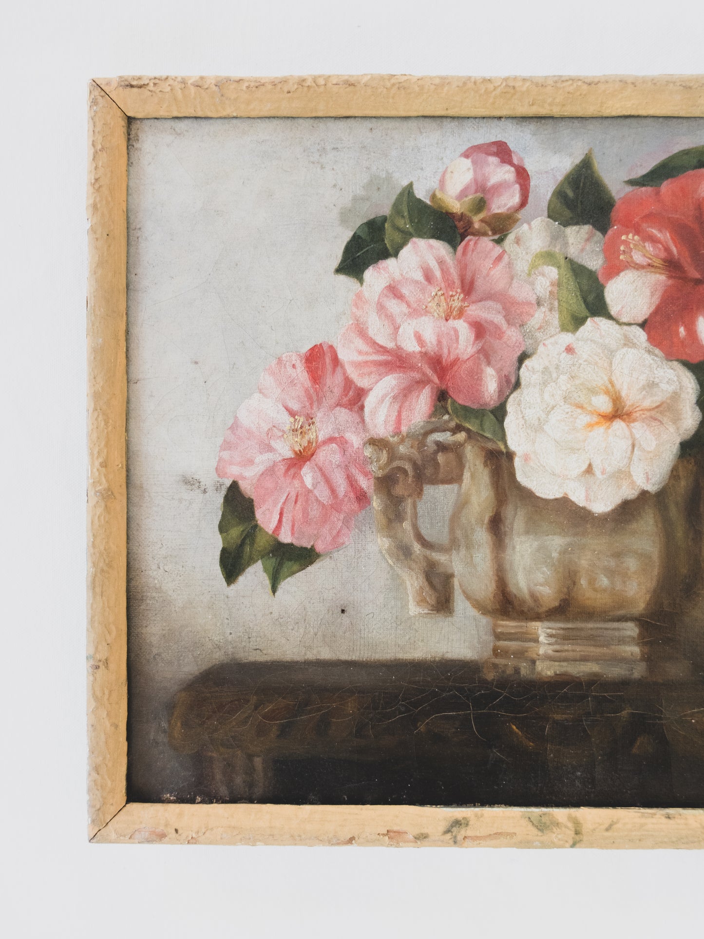 19th c. French Floral Still Life – Oil on Canvas