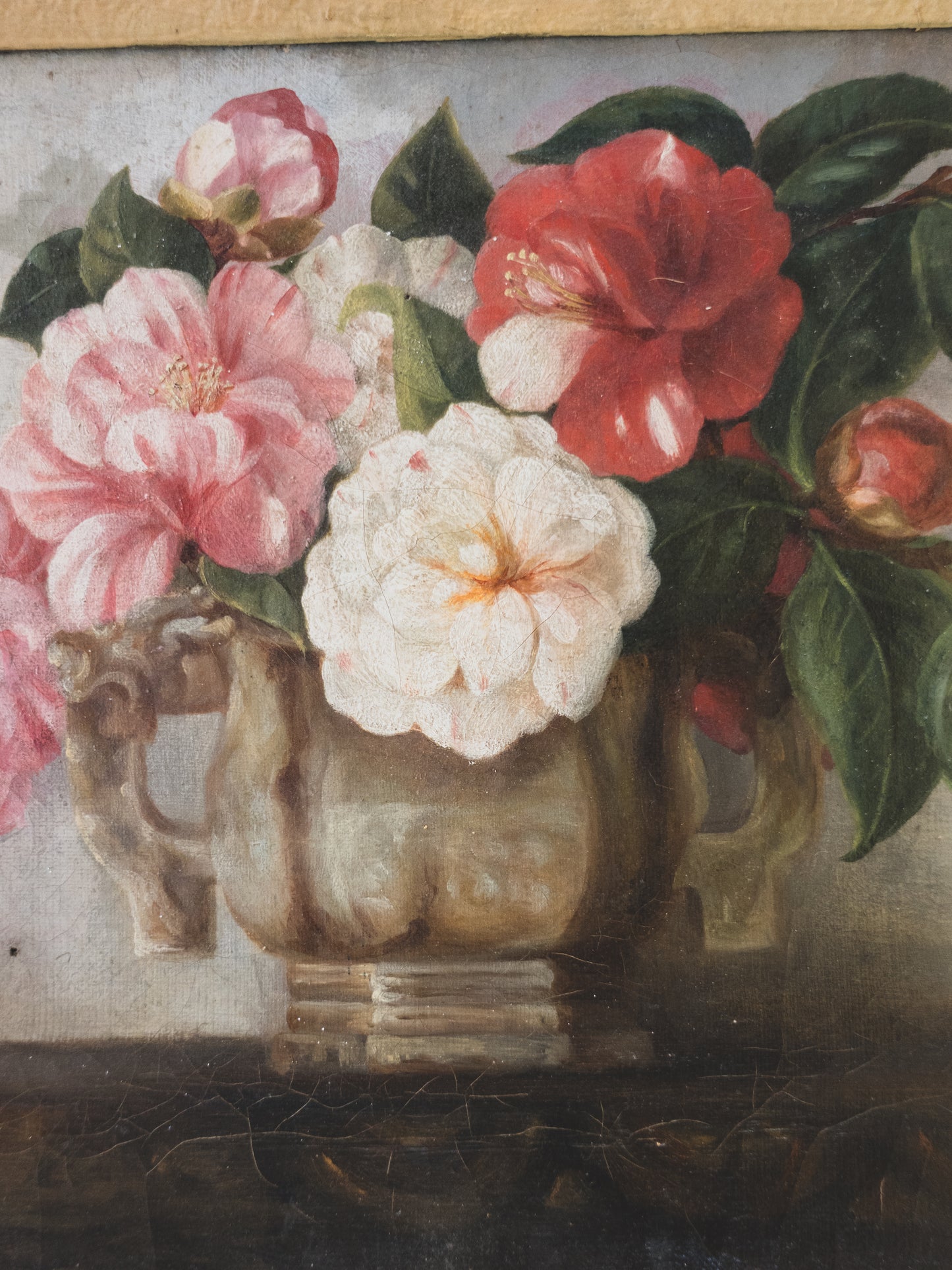 19th c. French Floral Still Life – Oil on Canvas