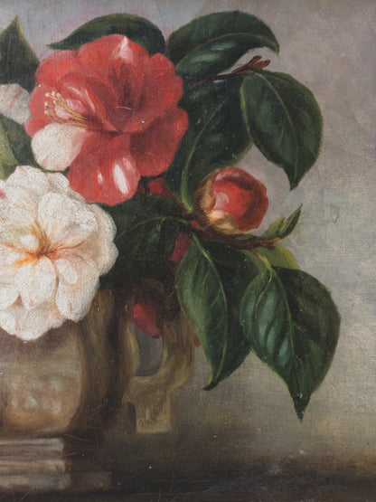 19th c. French Floral Still Life – Oil on Canvas