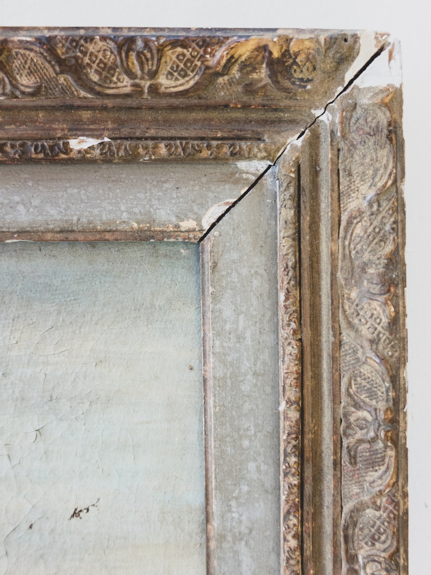 19th c. Distressed Landscape – Oil on Canvas