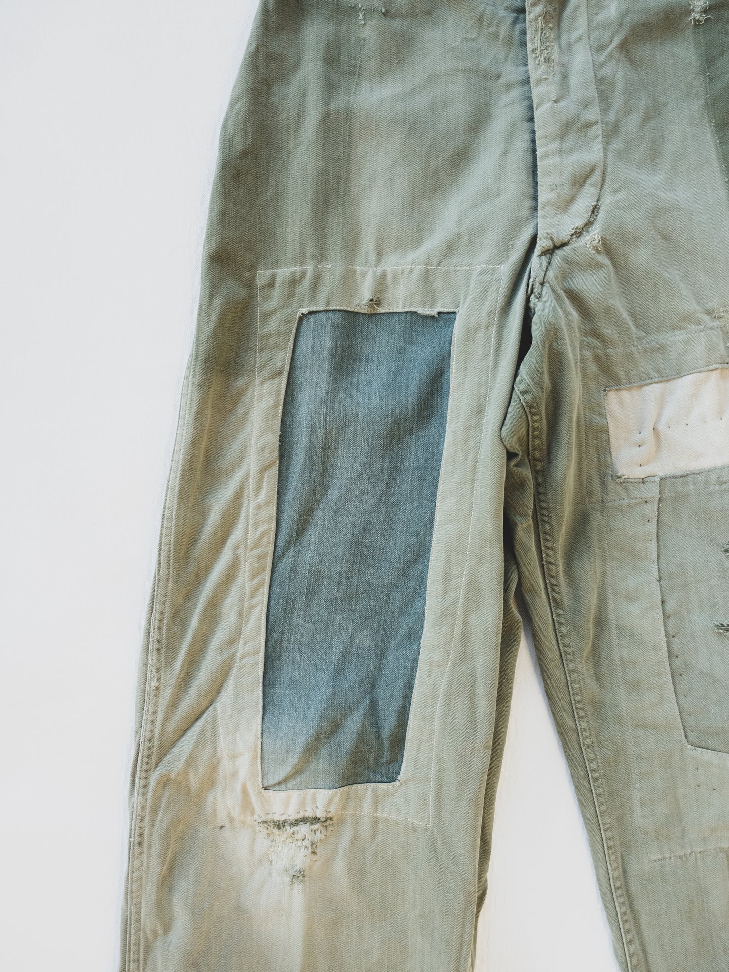 1940's Crazy Patched HBT Pants - 29x29