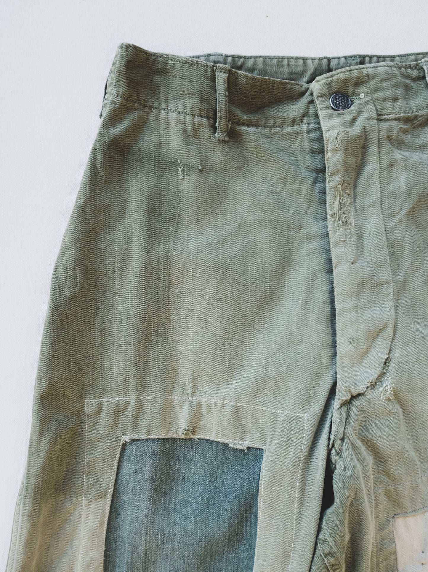 1940's Crazy Patched HBT Pants - 29x29