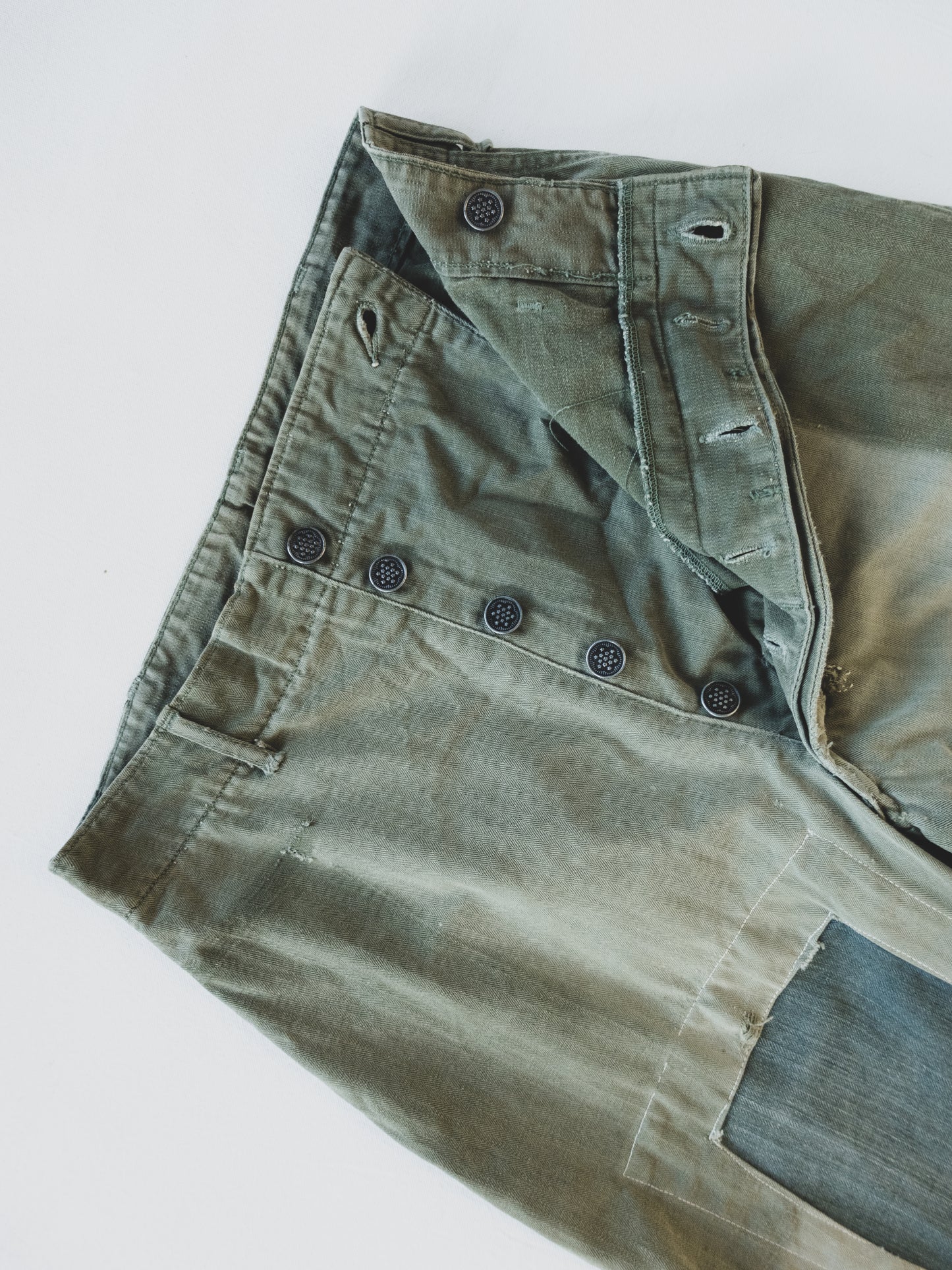 1940's Crazy Patched HBT Pants - 29x29