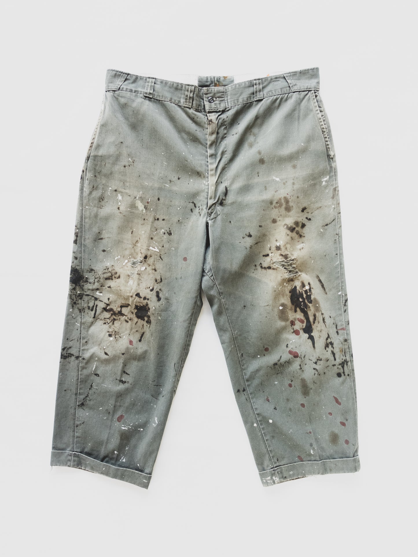 1950's Oil Splattered Work Pants - 40x26