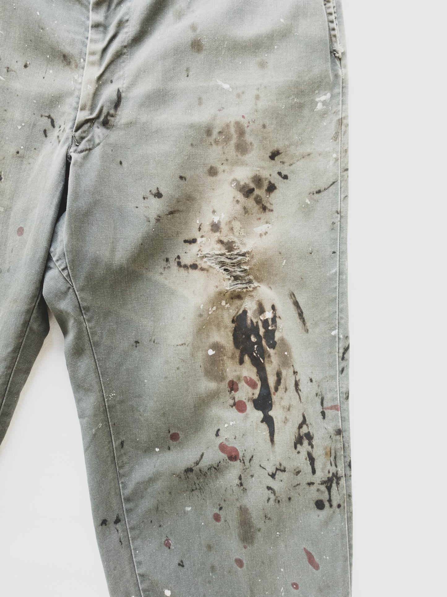 1950's Oil Splattered Work Pants - 40x26