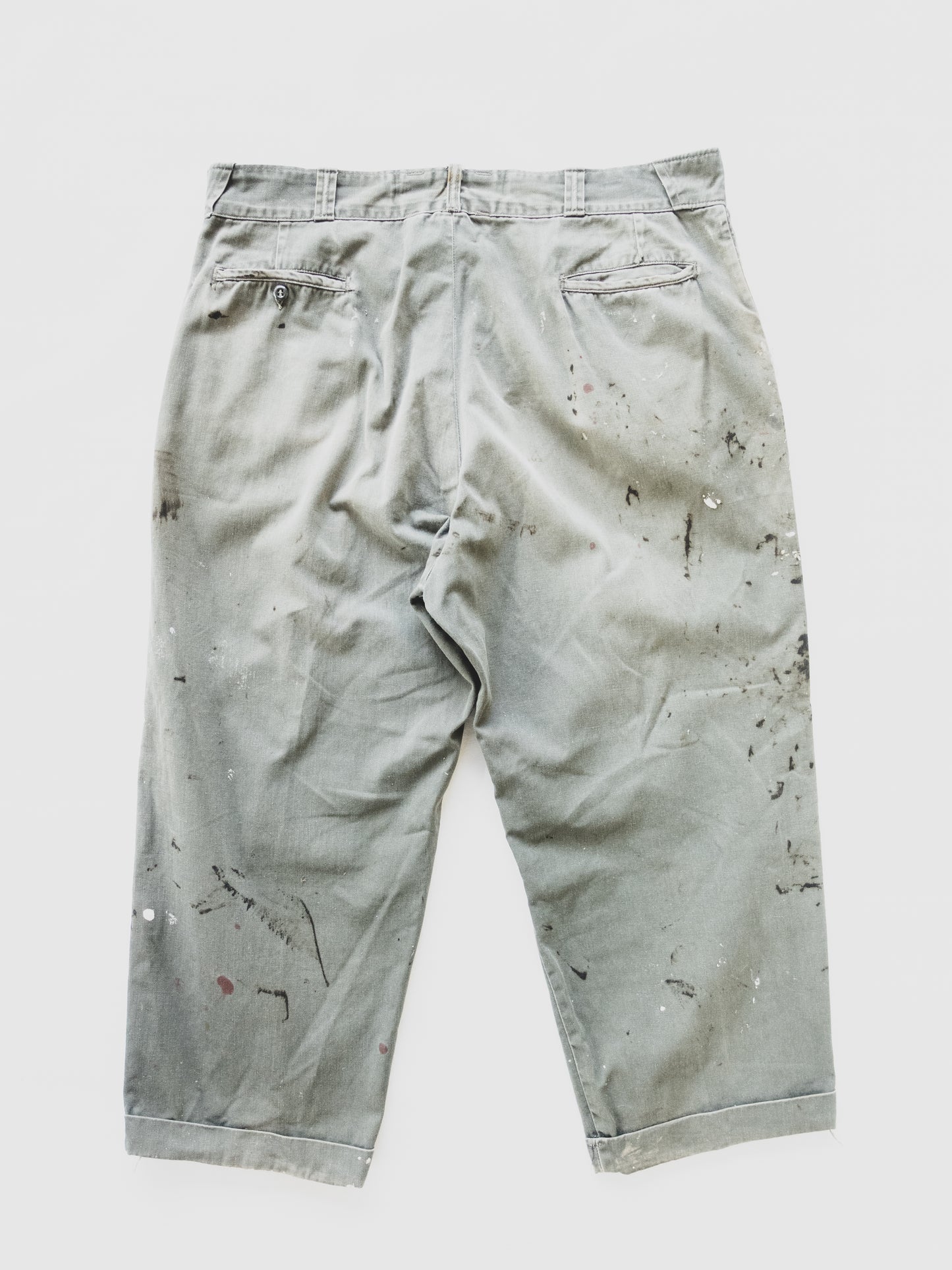 1950's Oil Splattered Work Pants - 40x26