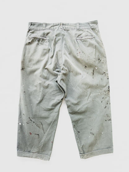 1950's Oil Splattered Work Pants - 40x26