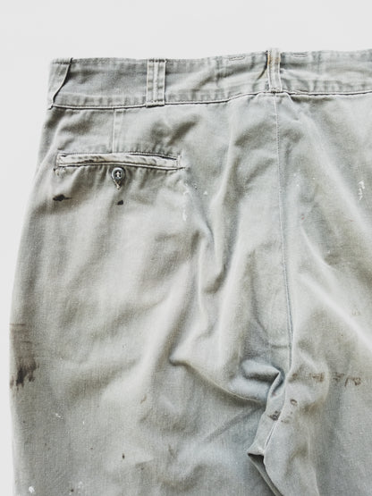 1950's Oil Splattered Work Pants - 40x26