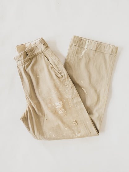 1950's Paint Splattered Work Pants - 30x29
