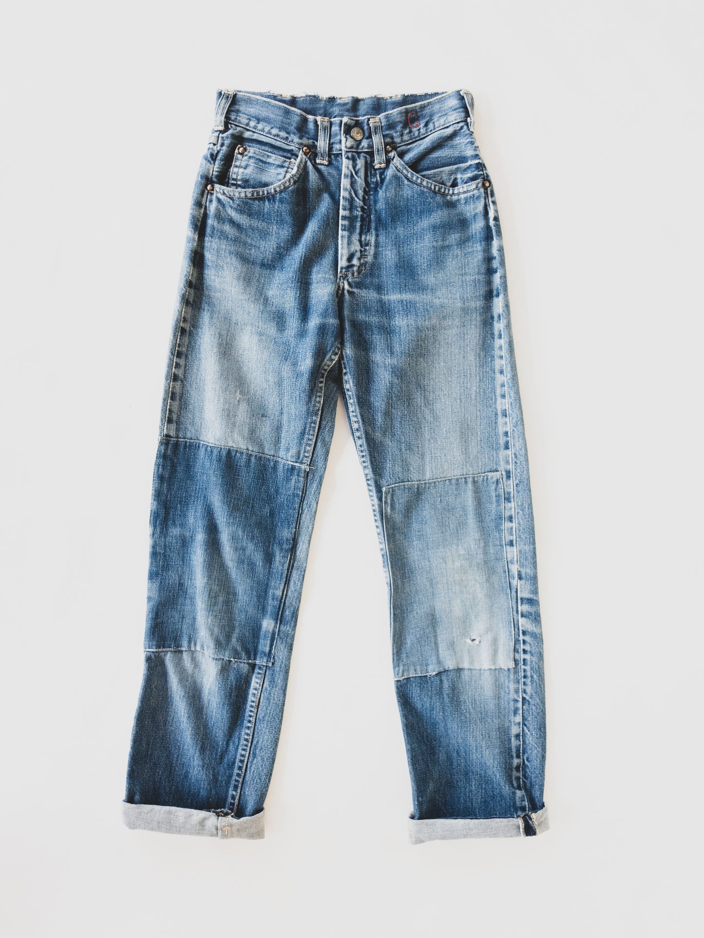 1950's Patched Cowboy Jeans - 25x30