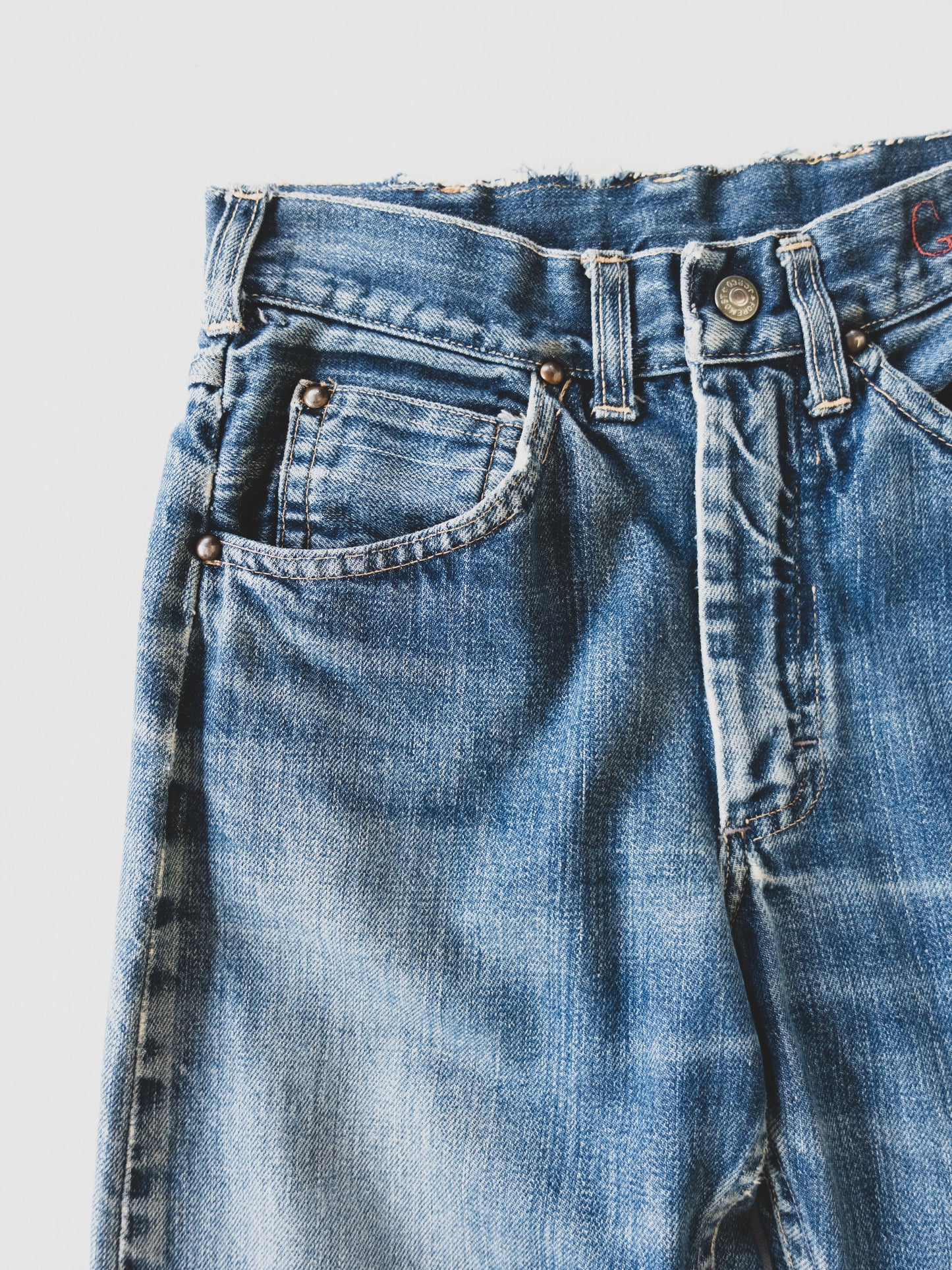 1950's Patched Cowboy Jeans - 25x30