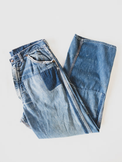 1950's Crazy Patched Carpenter Pants - 34x30