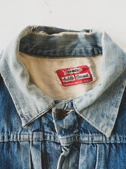 1940's Rare Distressed Buckle Back-less Jacket - S