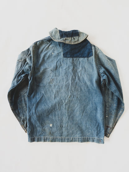 1940's Rare Paint Splattered USN Shawl Collar - S