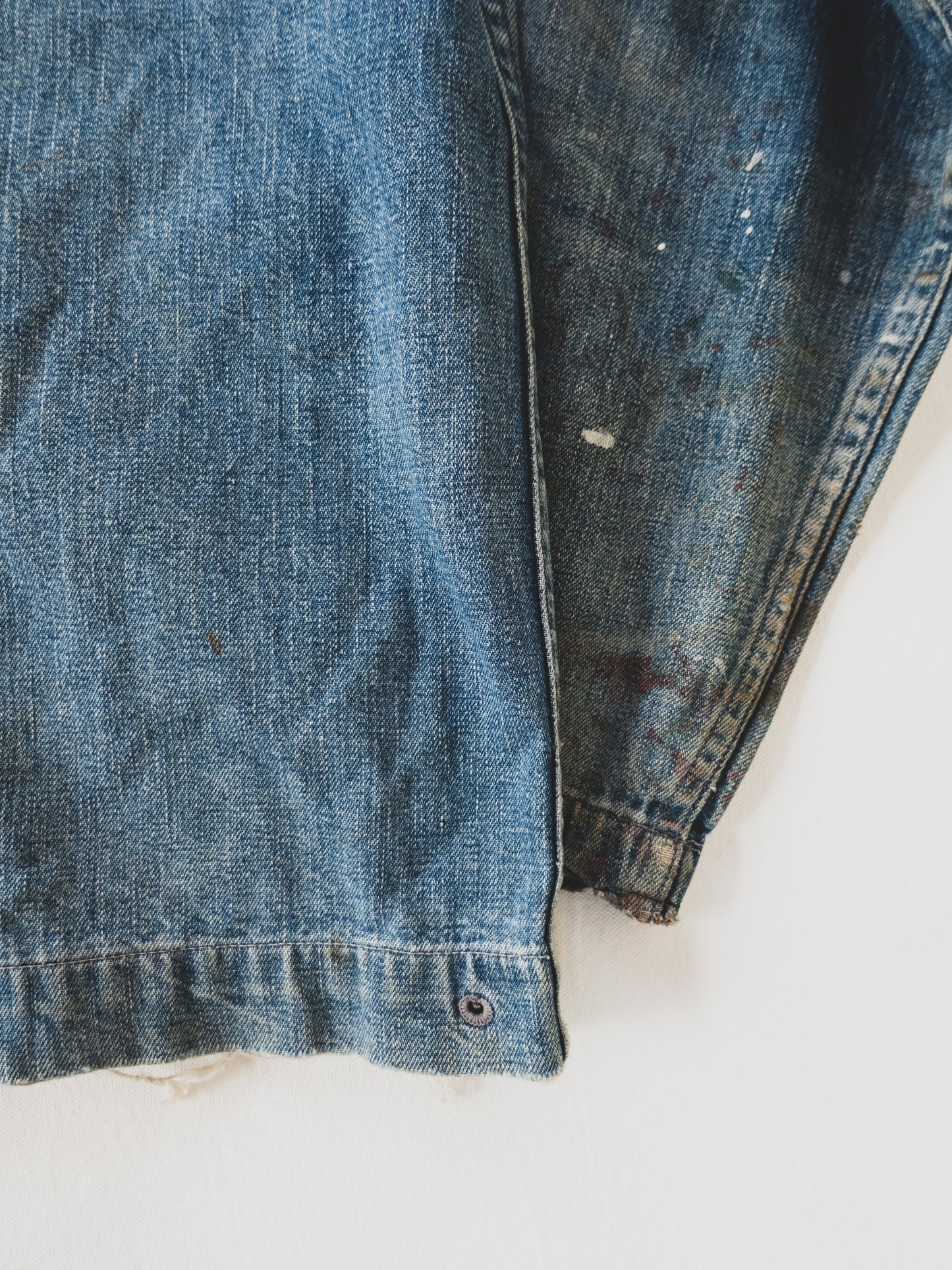 1940's Rare Paint Splattered USN Shawl Collar - S