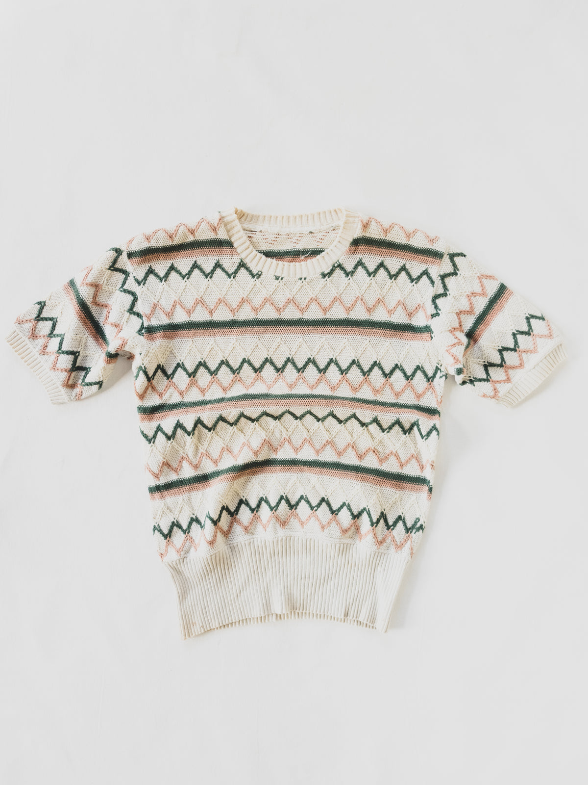 1950s Short Sleeve Cropped Knit - S