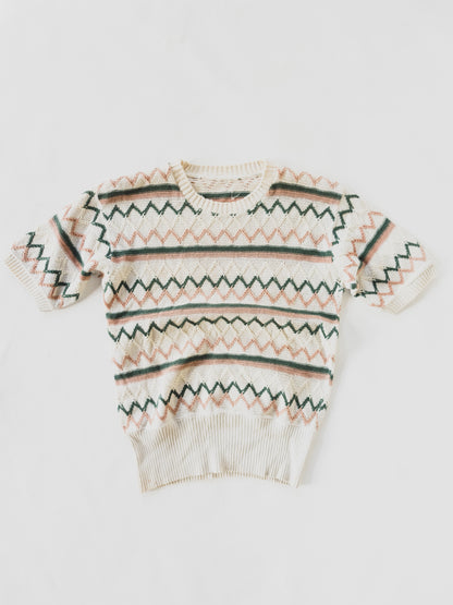 1950's Short Sleeve Cropped Knit - S