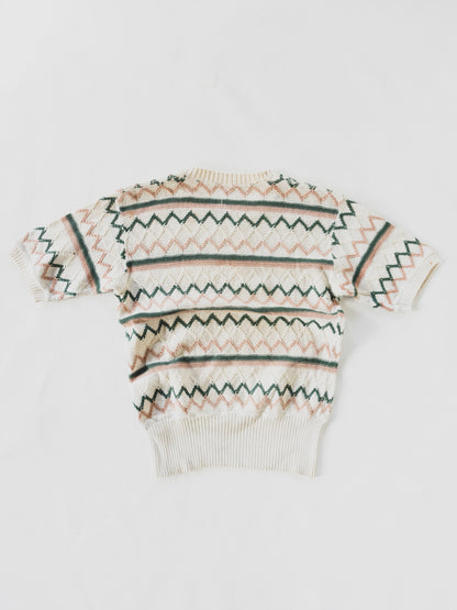 1950's Short Sleeve Cropped Knit - S