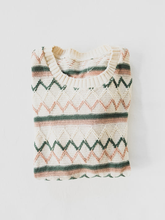 1950's Short Sleeve Cropped Knit - S