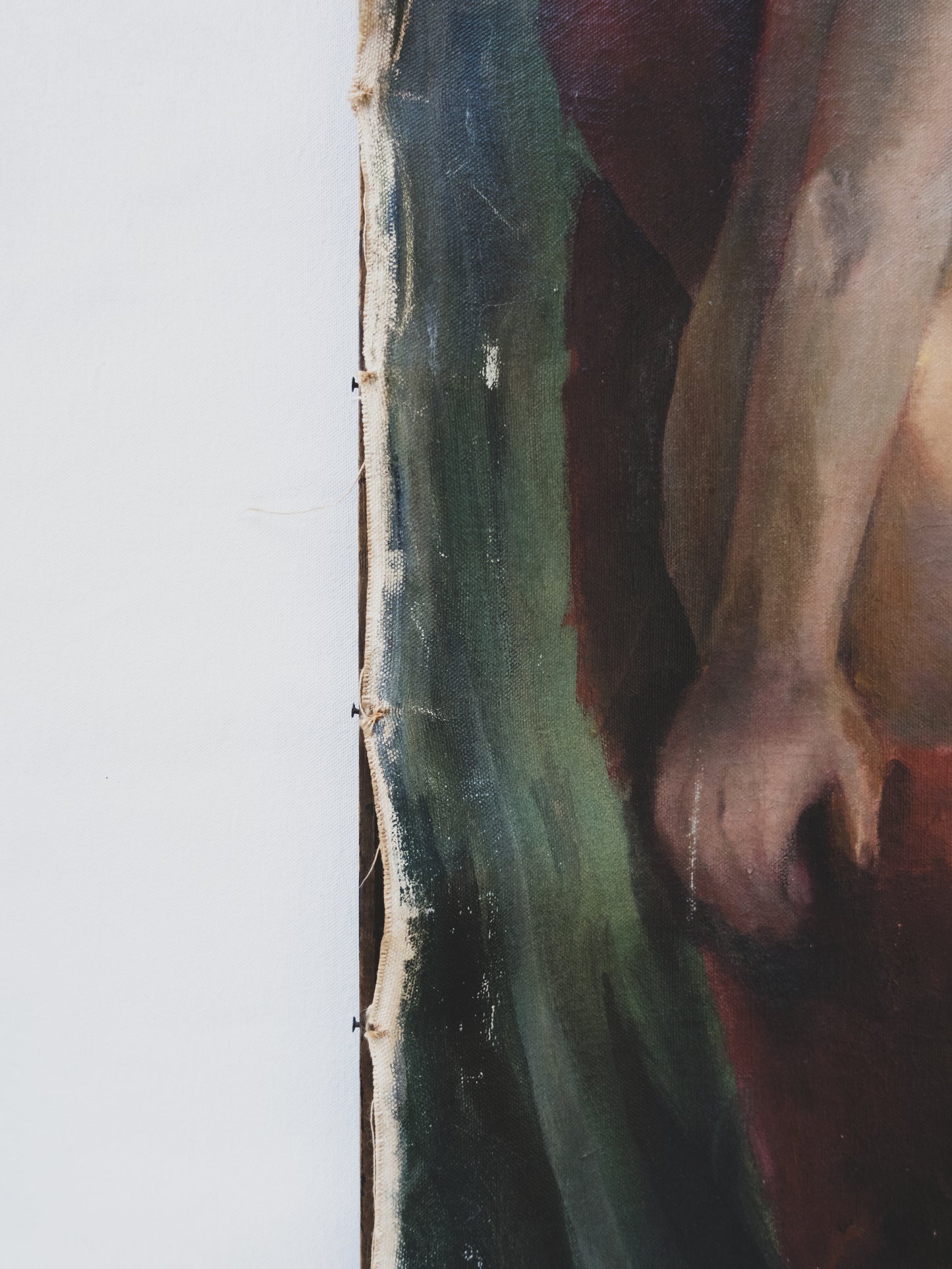 1940's Distressed Nude Oil Painting