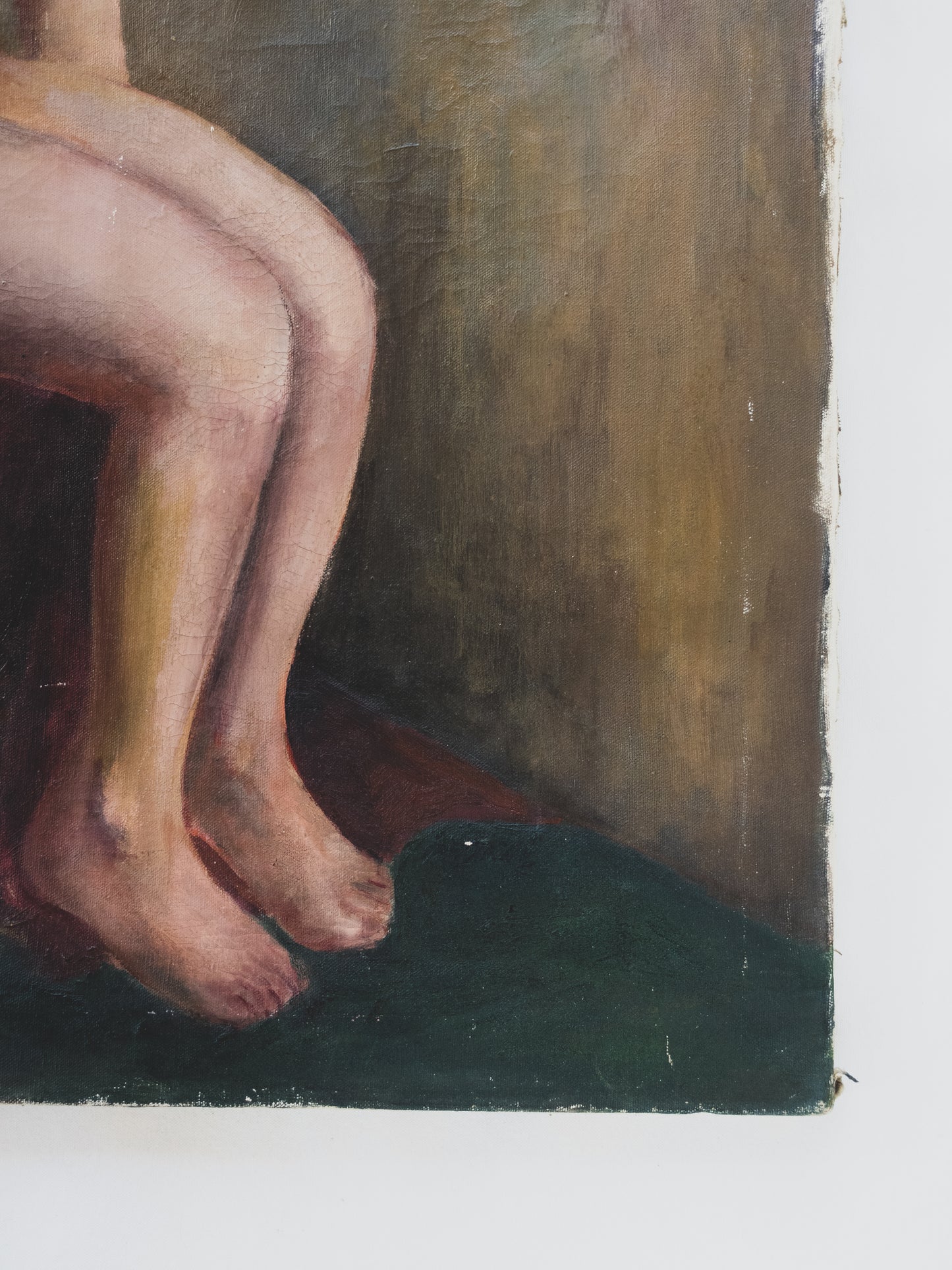 1940's Distressed Nude Oil Painting