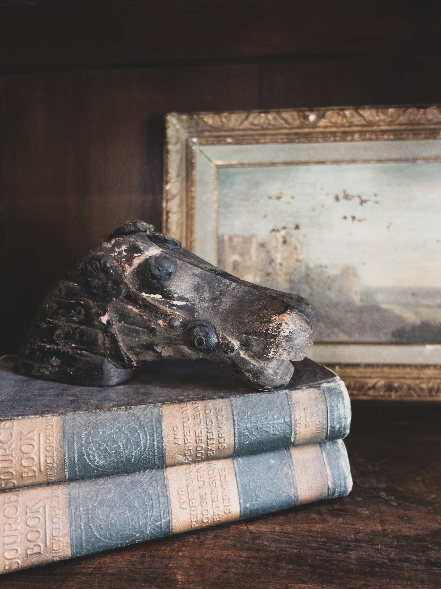 19th c. Hand Carved Horse Fragment