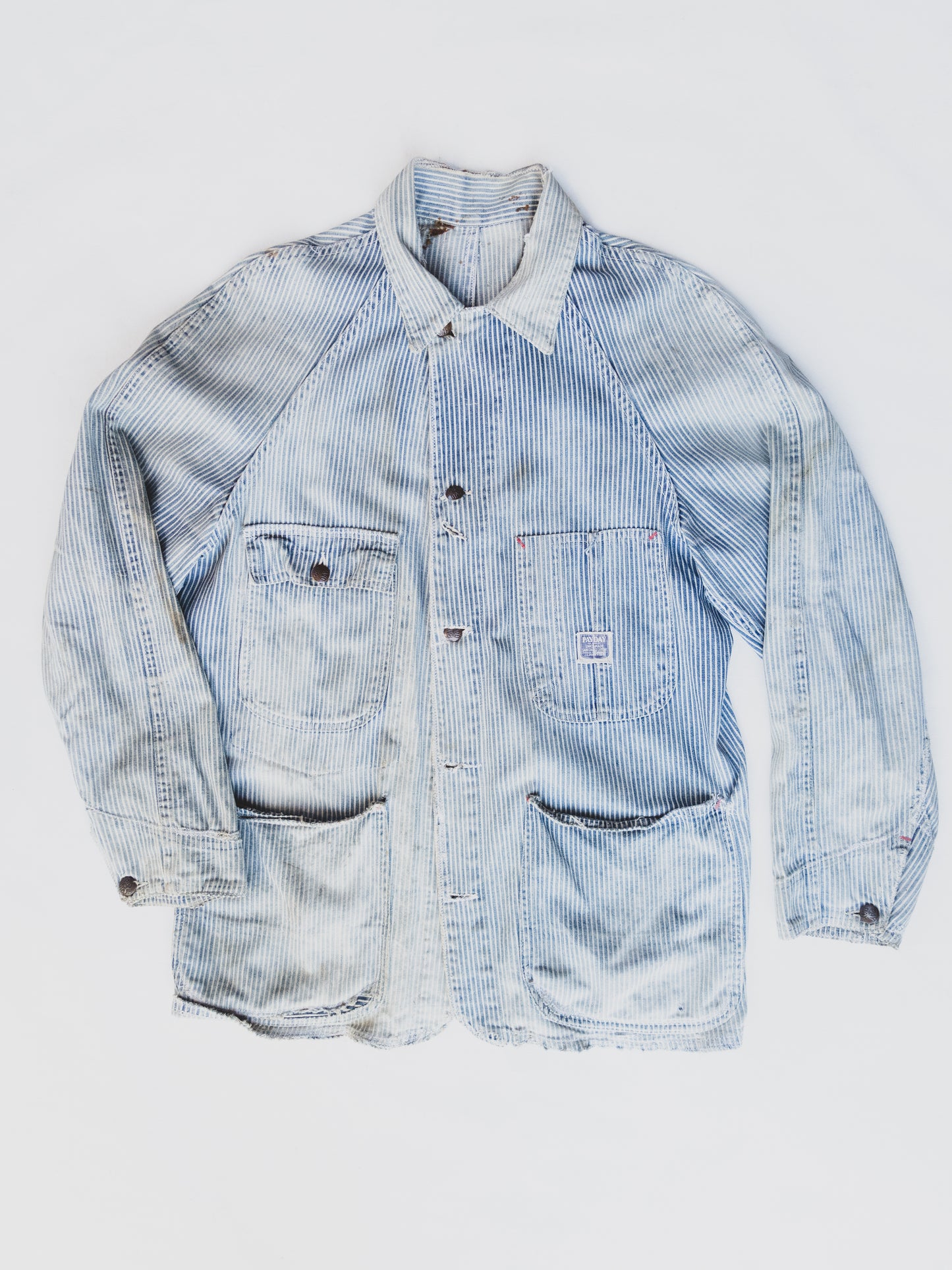 1940's Rare Faded Hickory Stripe Chore - M