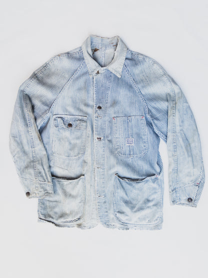 1940's Rare Faded Hickory Stripe Chore - M