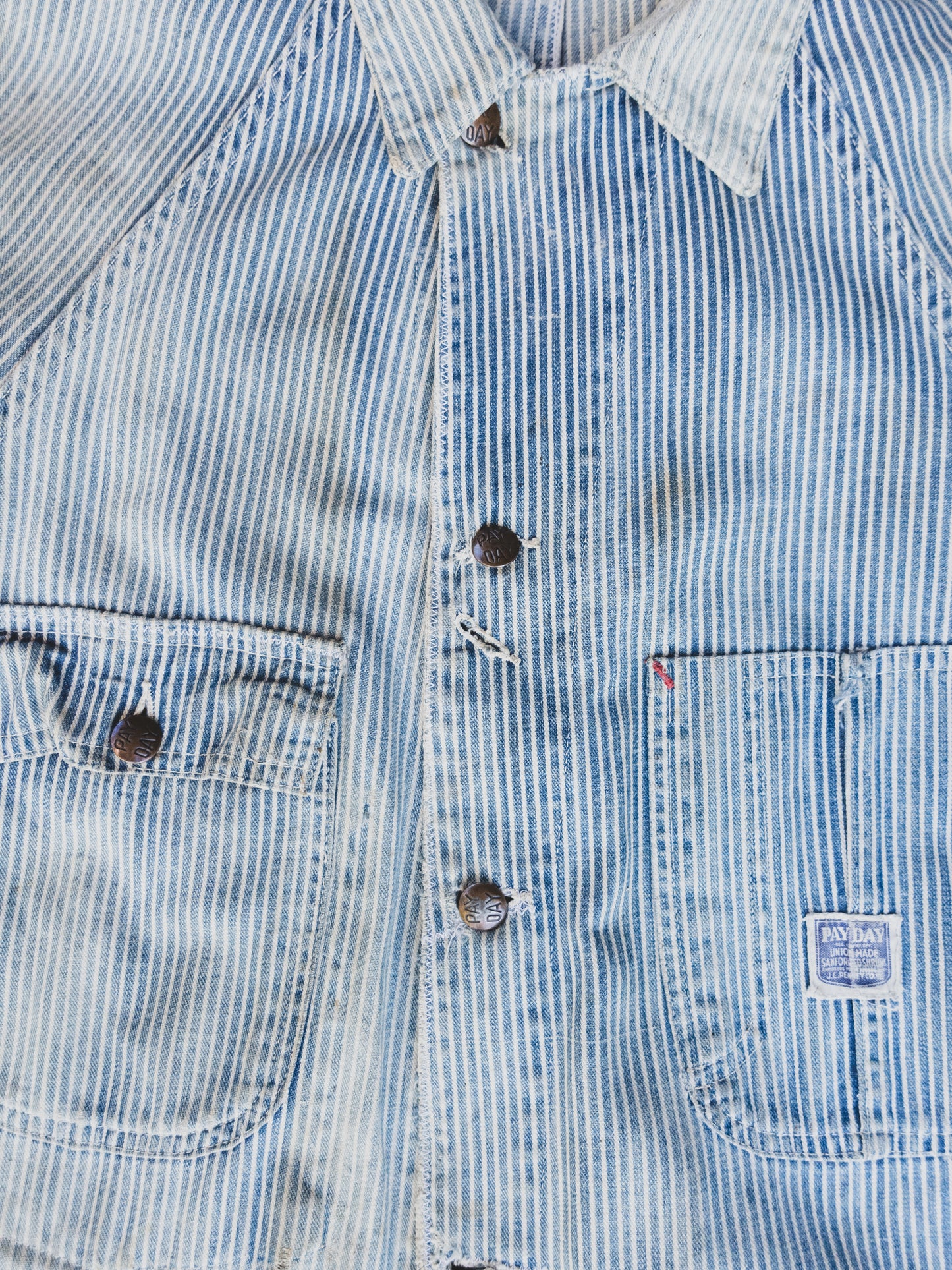 1940's Rare Faded Hickory Stripe Chore - M