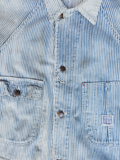 1940's Rare Faded Hickory Stripe Chore - M