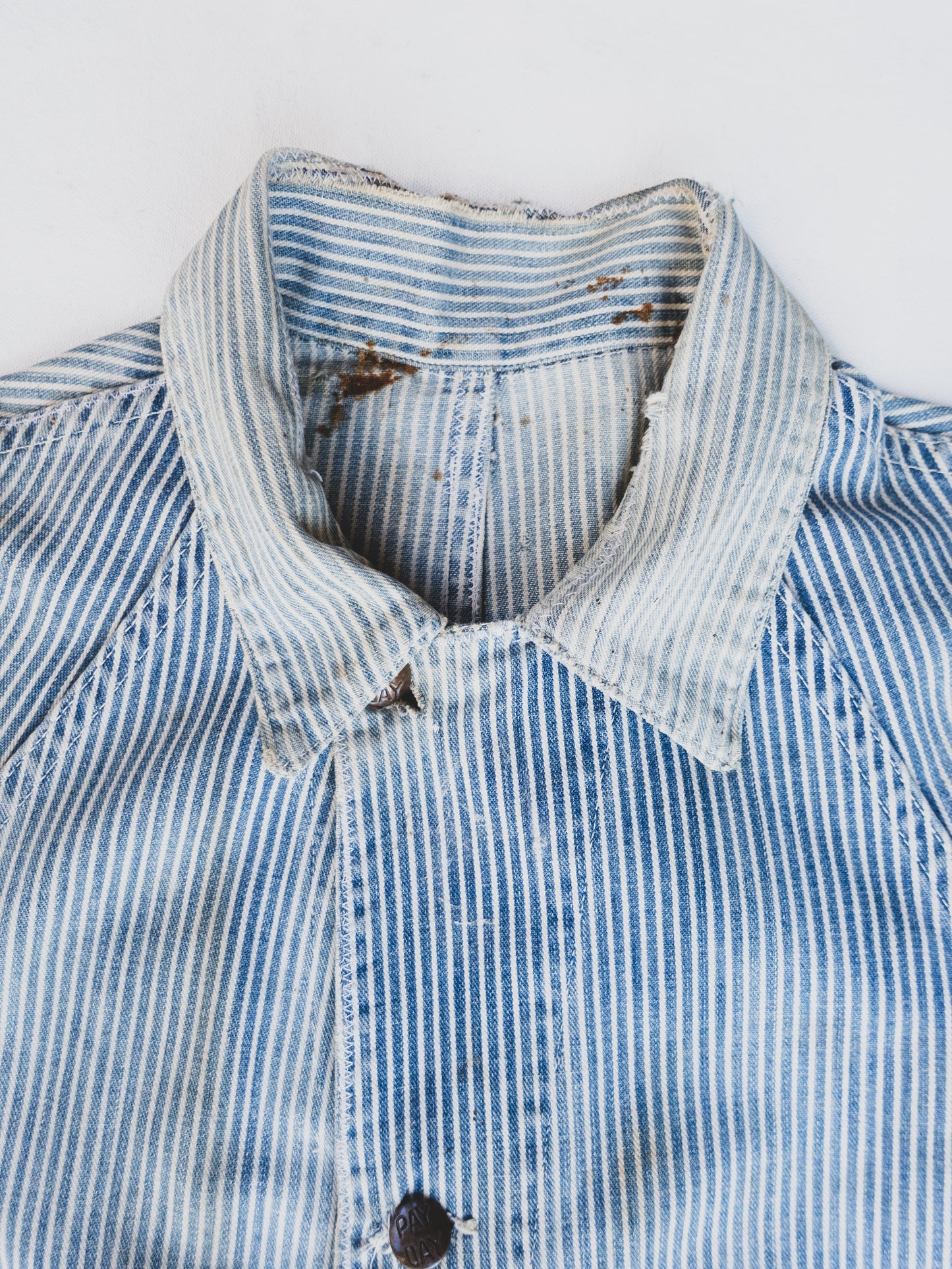 1940's Rare Faded Hickory Stripe Chore - M