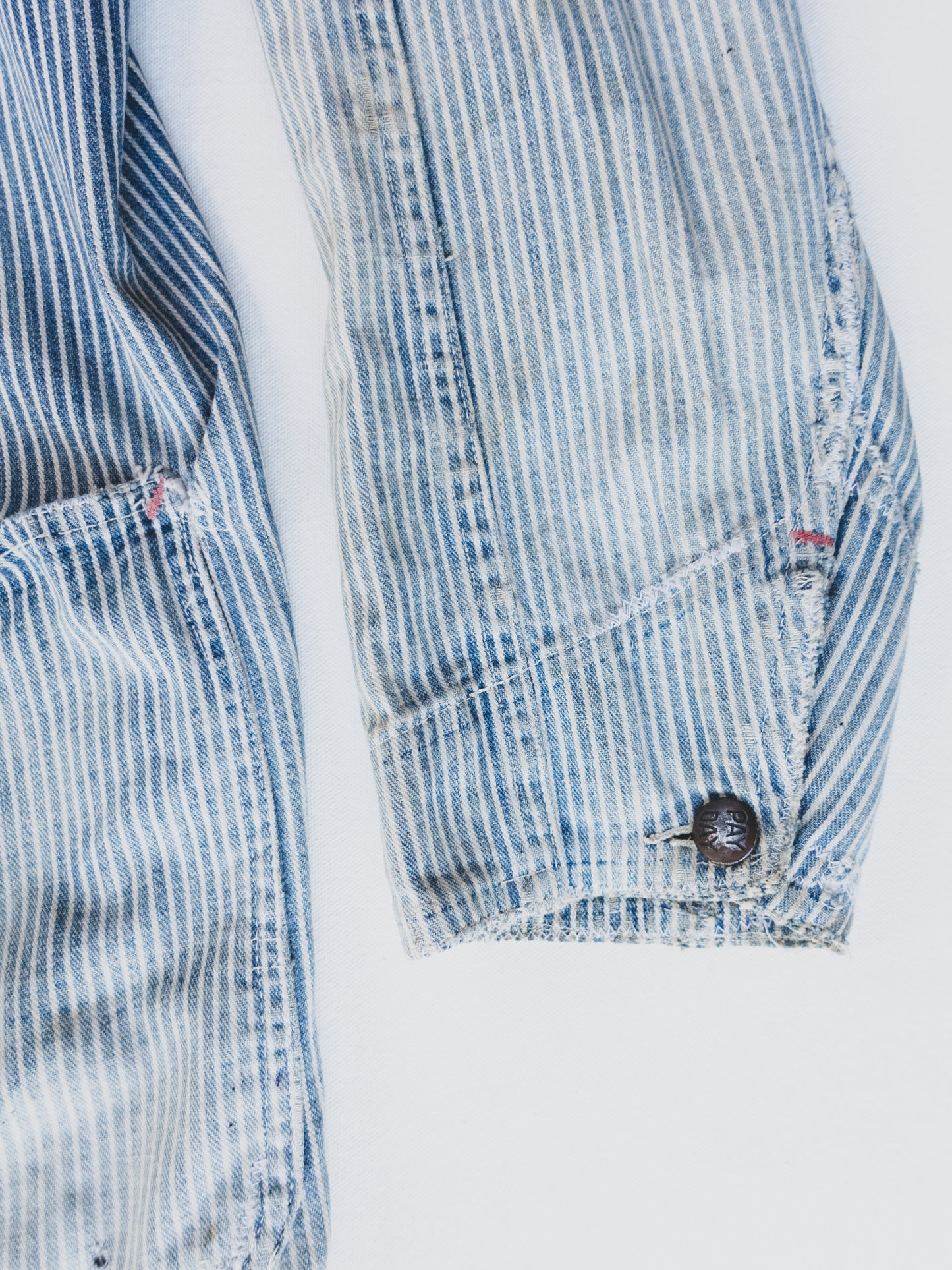 1940's Rare Faded Hickory Stripe Chore - M